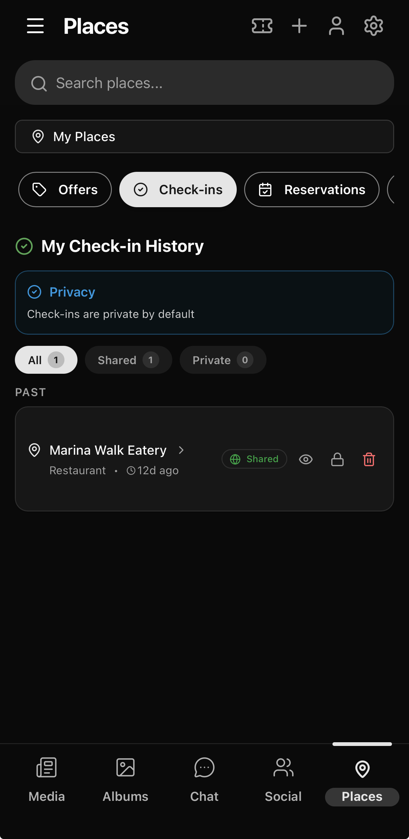 Check-ins
